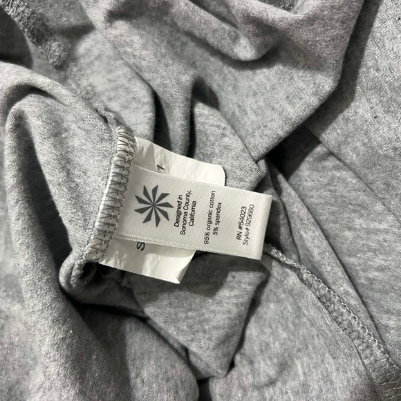 Athleta Women's Cozy Up Organic Cotton Grey Snap Button Front Dress Grey Size M - Picture 5 of 8